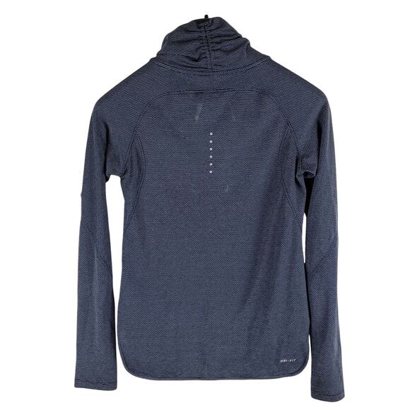 Nike Dri Fit Shirt Womens Small Running Jogging Cowl Neck Blue 686955-451 Top - Picture 2 of 16
